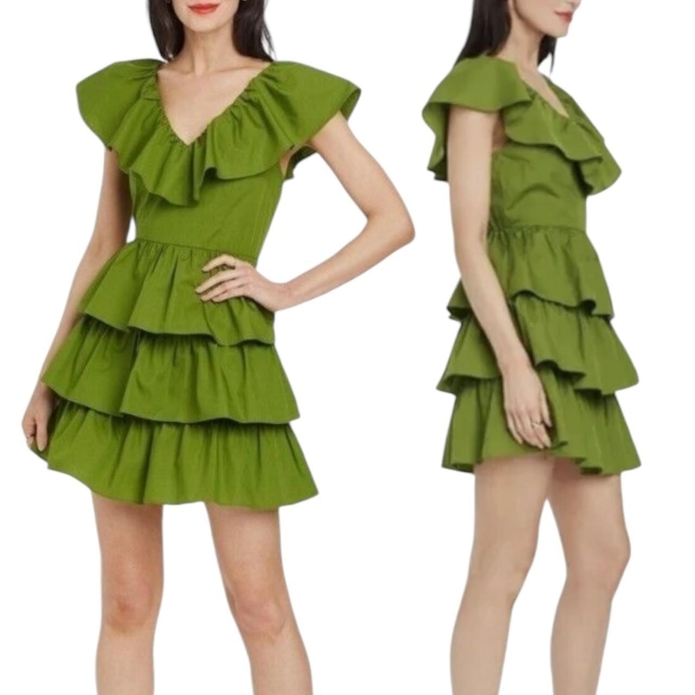 a new day Olive Ruffle Mini Dress